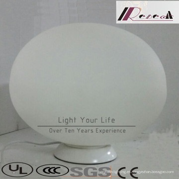 Iluminación de piso de bola de cristal blanco ópalo moderno decorativo